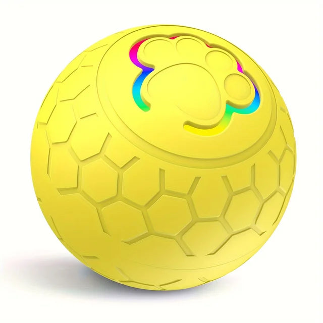 Ballon jouet interactif pour animaux de compagnie - Balle rebondissante rechargeable résistante aux morsures