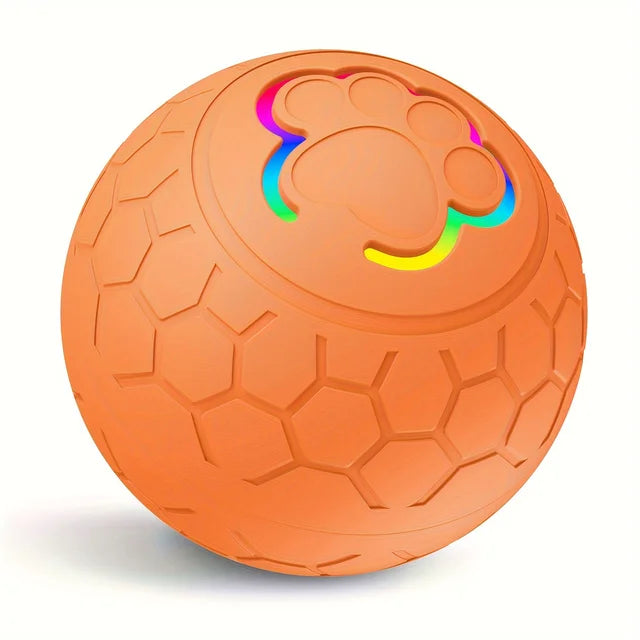 Ballon jouet interactif pour animaux de compagnie - Balle rebondissante rechargeable résistante aux morsures
